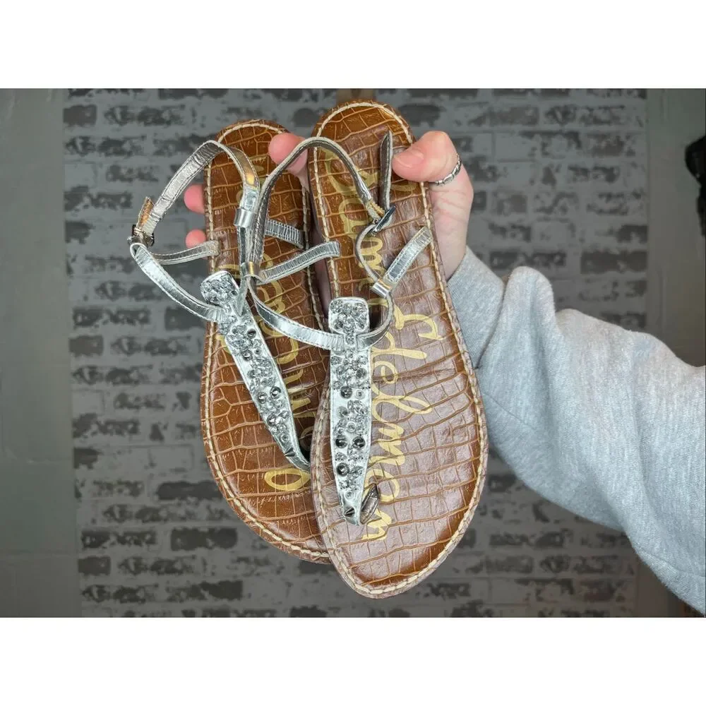 Sam Edelman | women silver jeweled rhinestones sandals